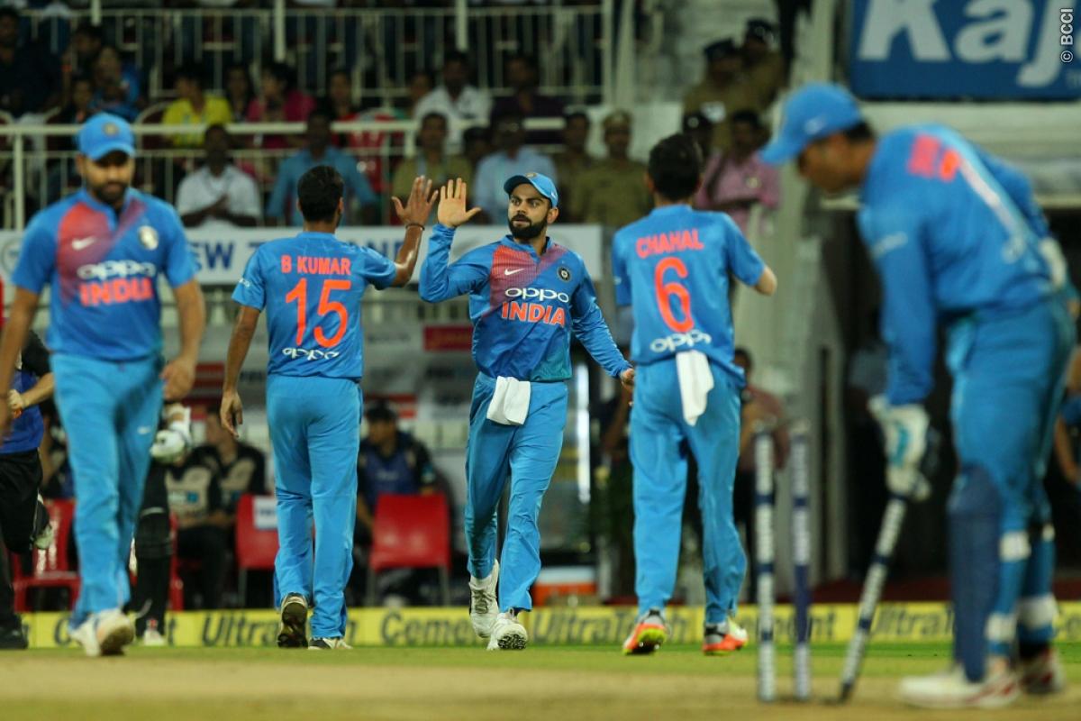 India v New Zealand | Bowlers help India seal T20I series in rain-marred game