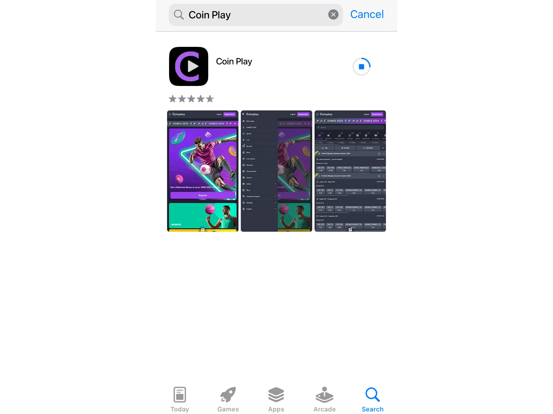 Install the Coinplay app.