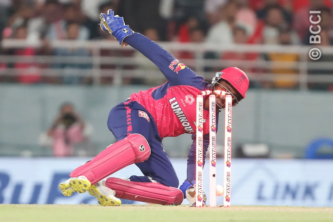 IPL 2024 | Twitter reacts to Sanju Samson's incredible Dhoni-esque run-out sending Livingstone packing