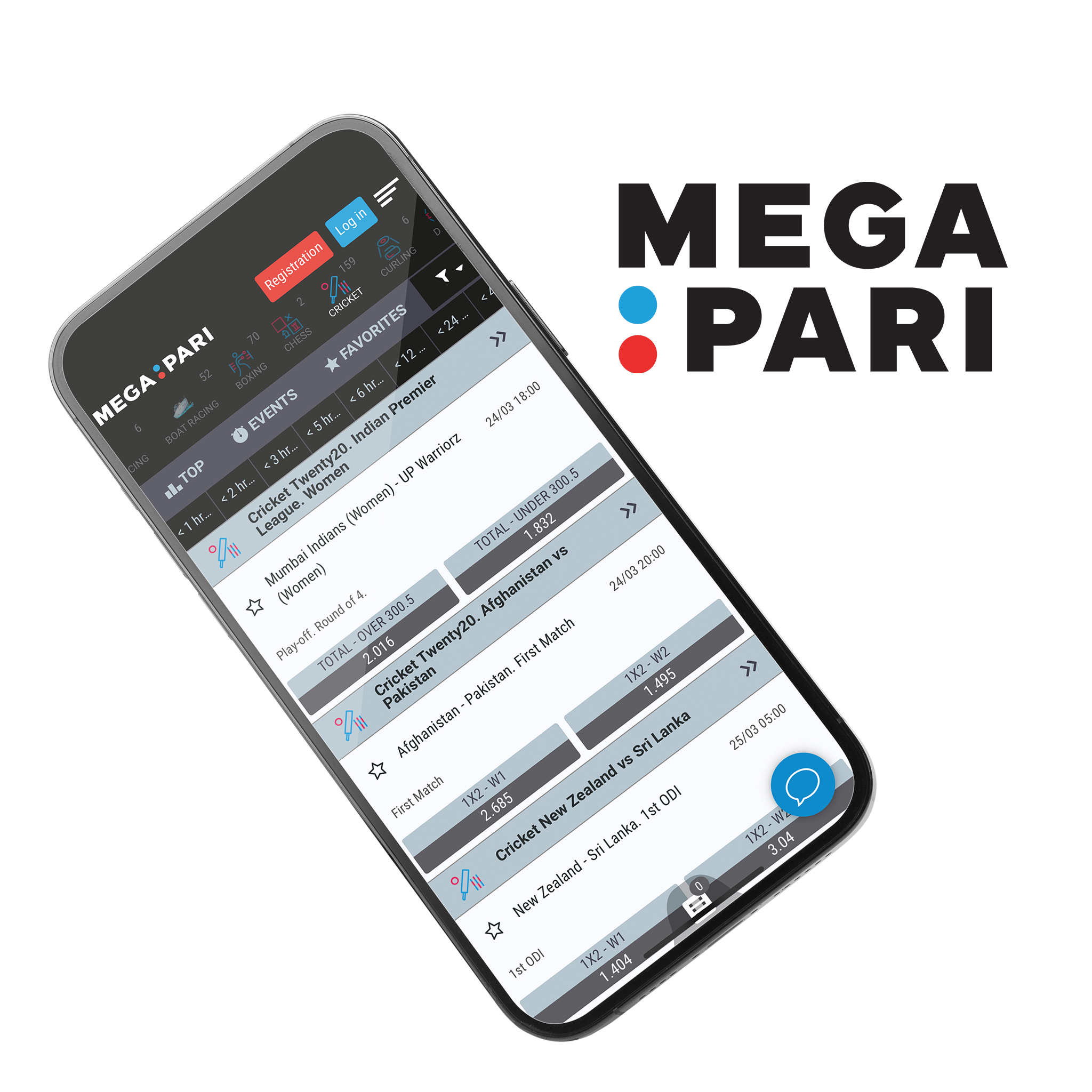Online cricket betting are avaliable for Megapari app users.