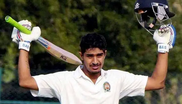 Deepak Hooda during a match for the Baroda team in Syed Mushtaq Ali T20 Trophy.