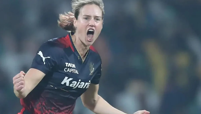 Ellyse Perry after her five-wicket haul against Mumbai Indians Women.