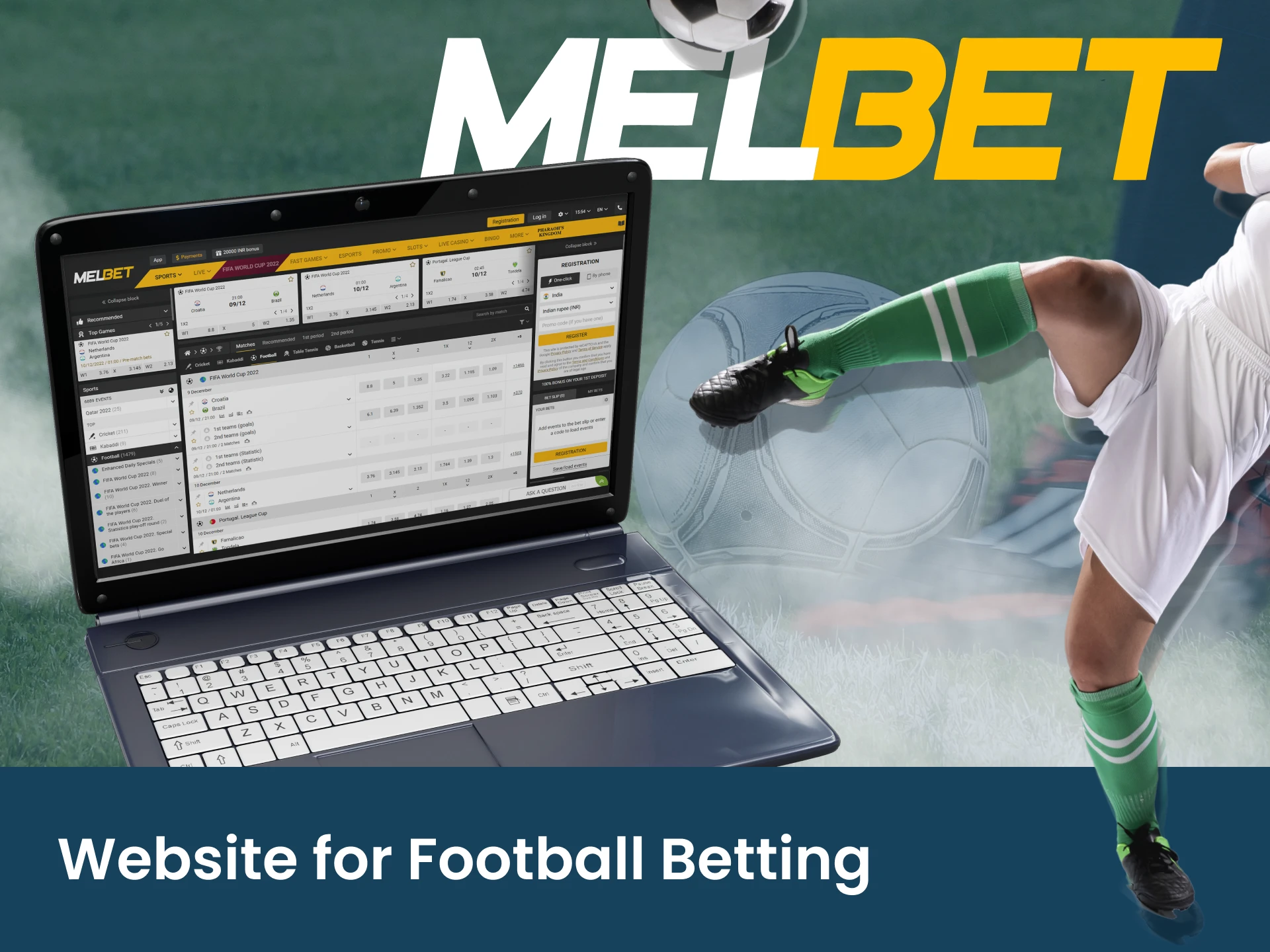 You can bet on football on the Melbet website.
