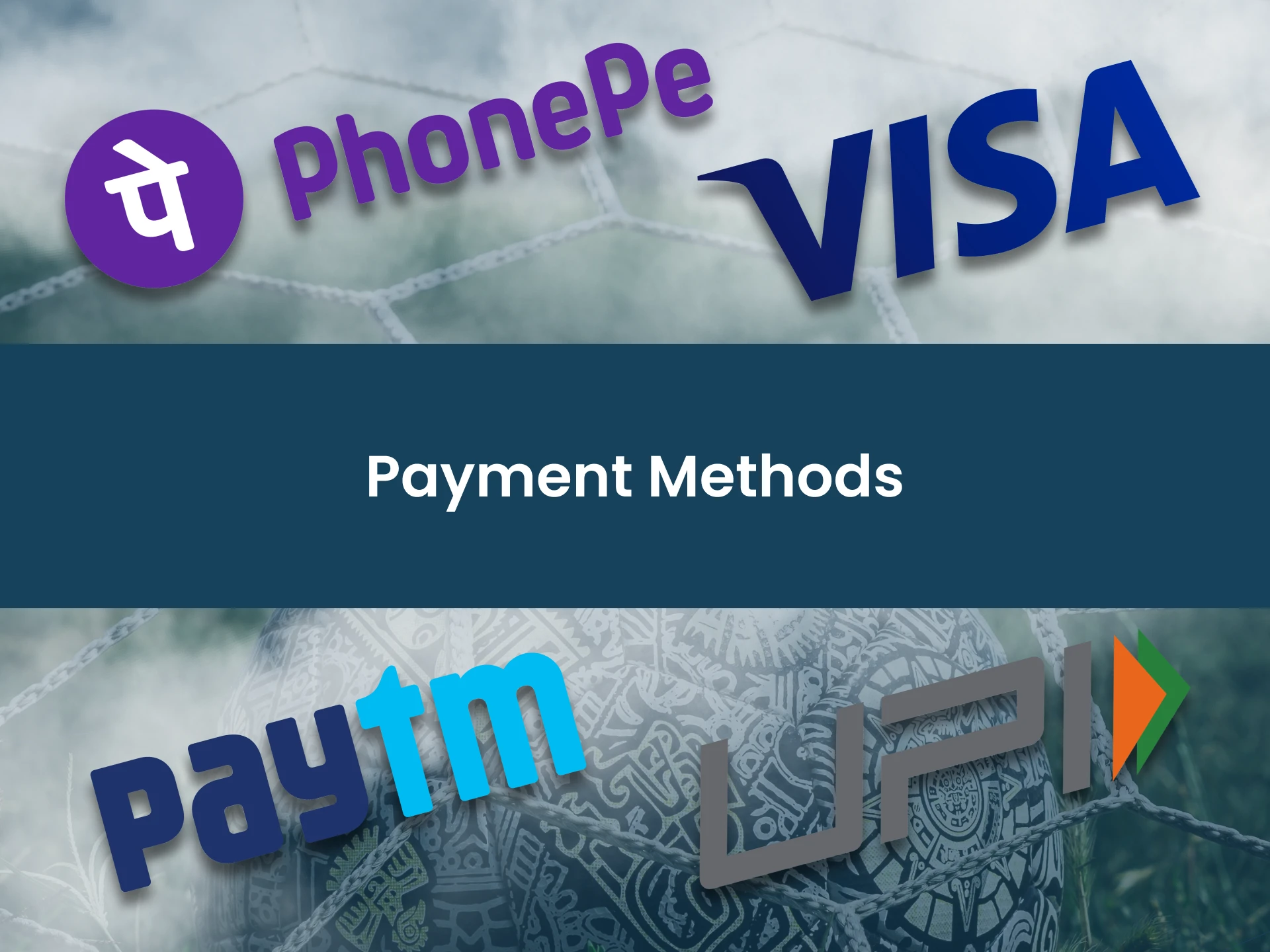 Choose one of these payment methods to top up your betting account.