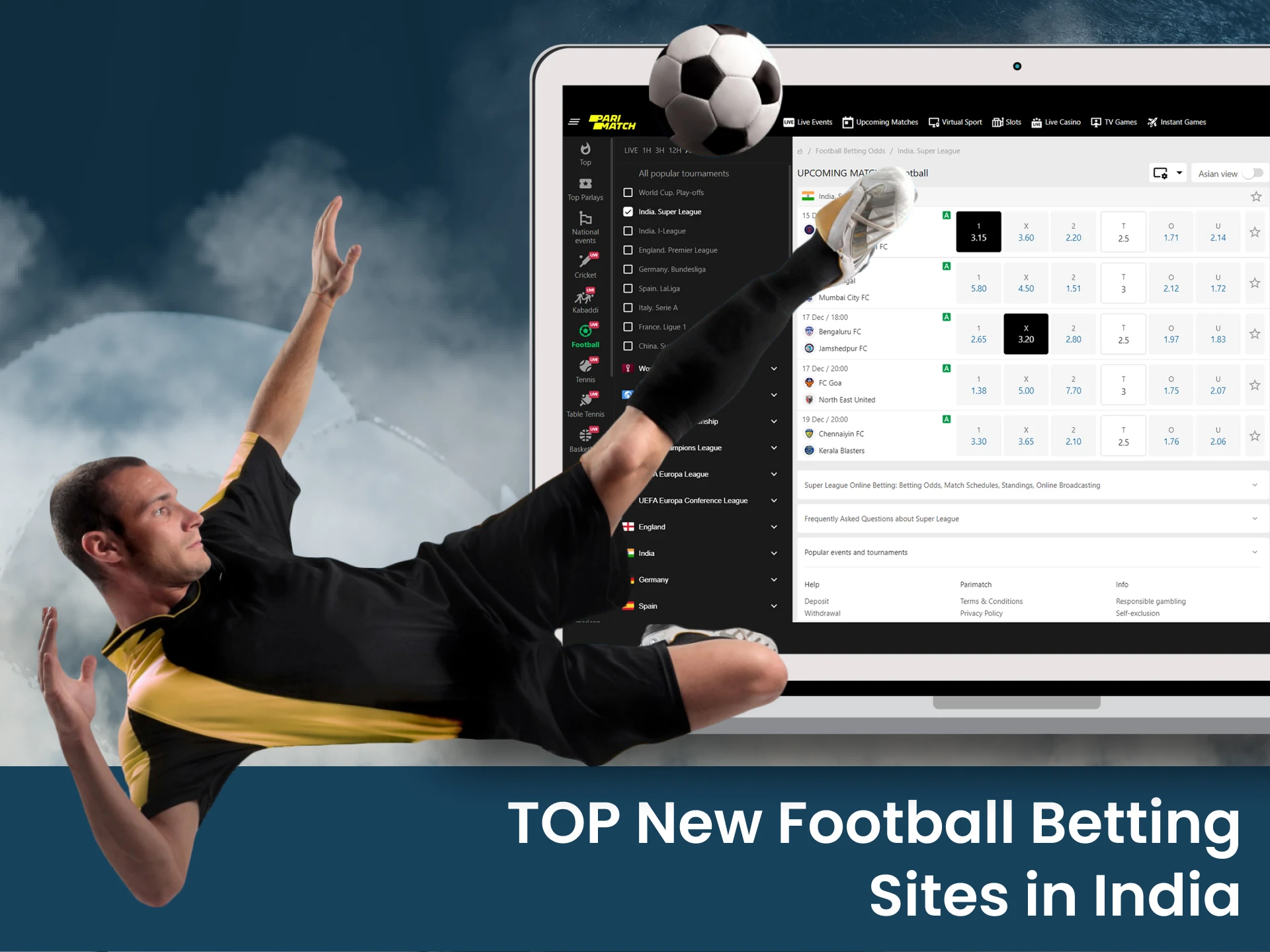 Try these new sites to bet on football.