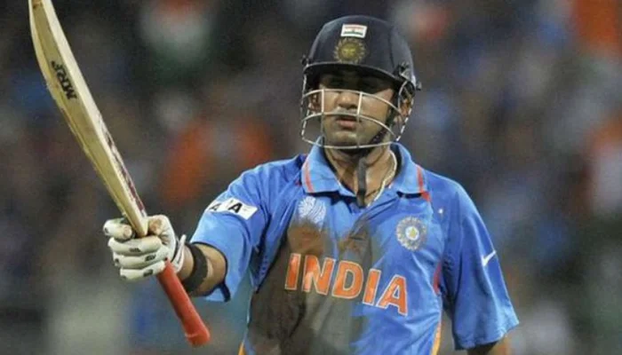 Gautam Gambhir during his 97 runs innings against Sri Lanka in the Finals of the 2011 ODI World Cup.