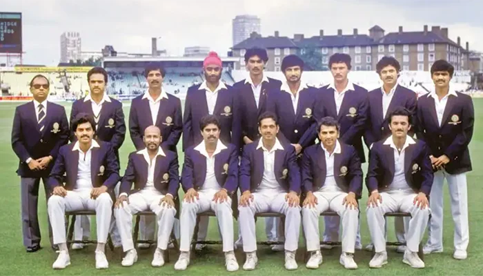 Indian Cricket Team during the 1983 World Cup.