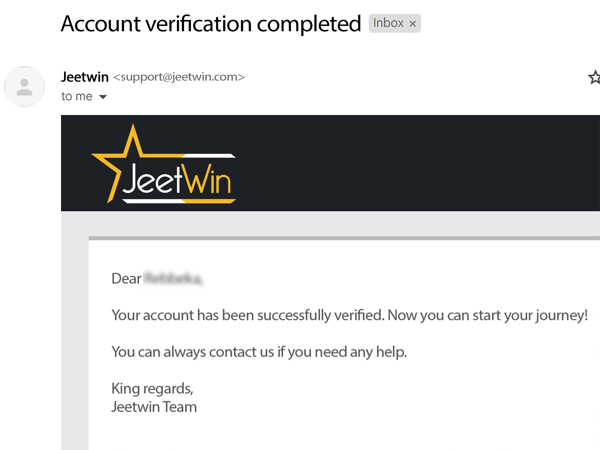 Go through the verification process for your Jeetwin account.