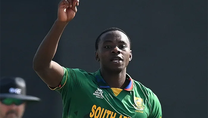 Kagiso Rabada during a match for the South African team.