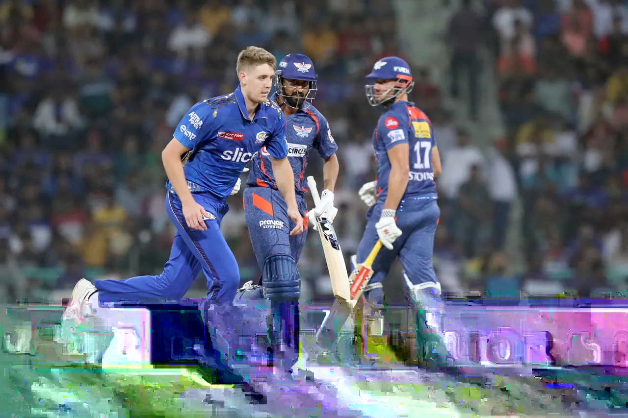 IPL 2023, LSG vs MI | Twitter and SKY in splits over Cameron Green obstructing the field to save Krunal Pandya