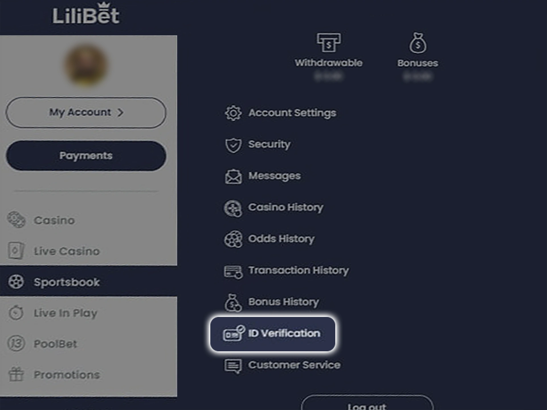 Go to your Lilibet profile settings and provide proof of identity.