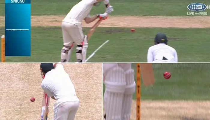 Pakistan's puzzling DRS call as the ball sails far from Warner's bat.