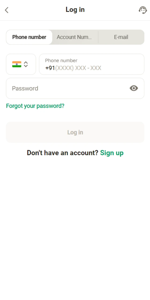 Easy way to log in to the Parimatch app.