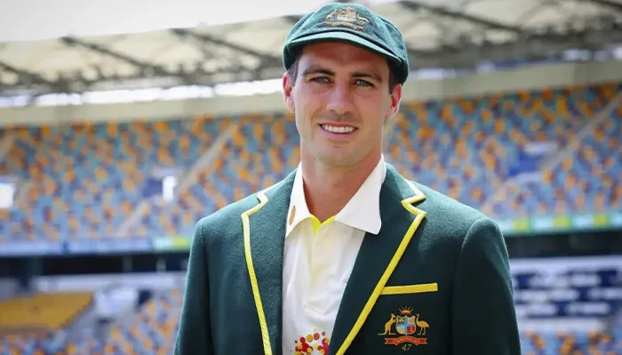 Pat Cummins during the photo session of the 2021-22 Ashes test series.