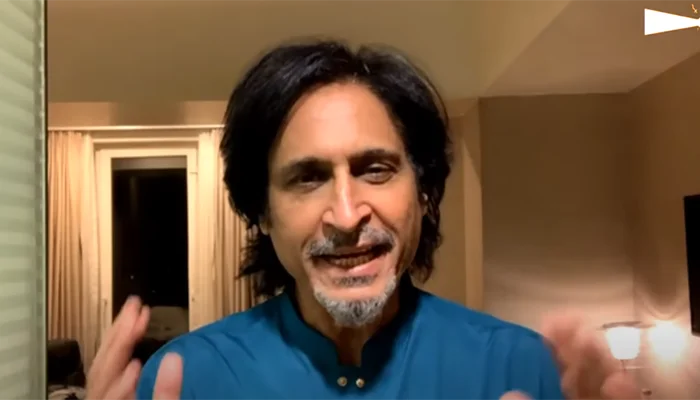 Ramiz Raja giving match analysis on his channel after PSL 2024 finals.