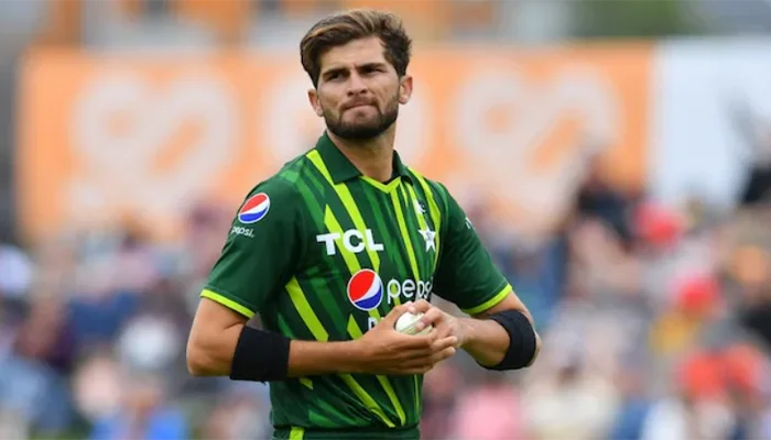 Shaheen Shah Afridi during a game for the Pakistan team.