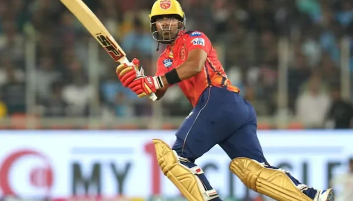 Shashank Singh during his innings against Gujarat Titans in IPL 2024.