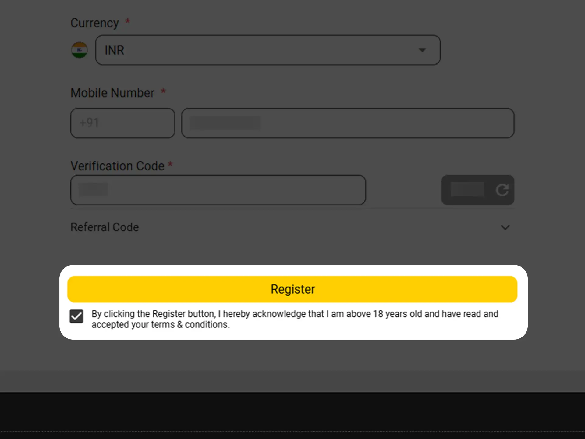 Agree to the platform rules and complete your registration on Sona9.