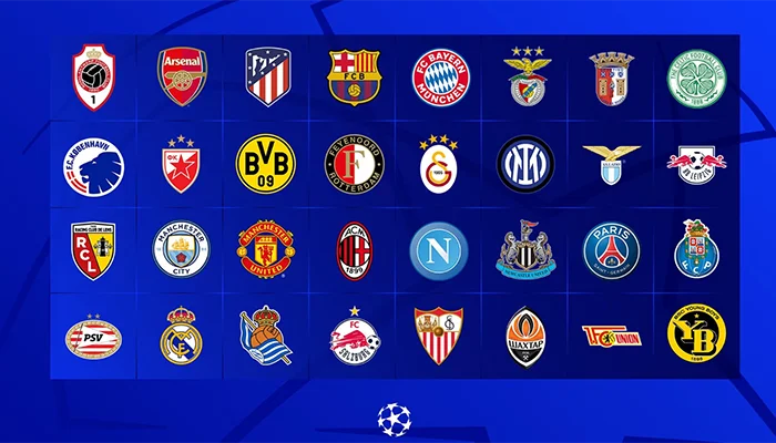 Teams of the UEFA Champions League.