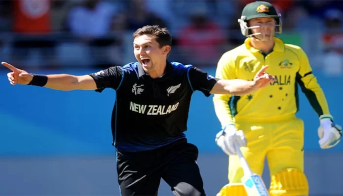 Trent Boult during the match against Australia in the 2015 ODI World Cup.